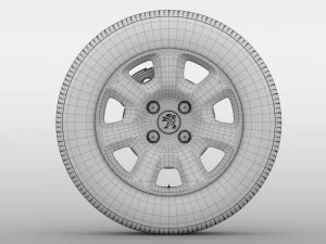 peugeot partner van wheel 2017 3D Model
