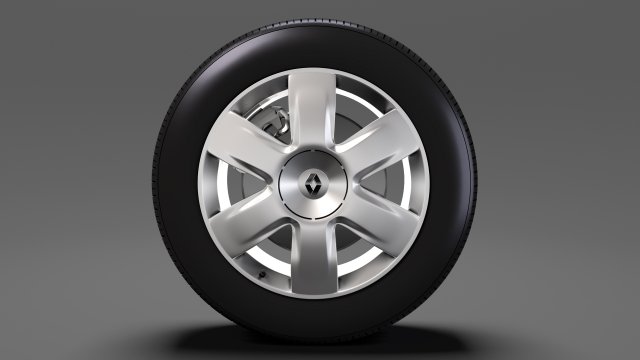renault kangoo wheel 2017 3D Model .c4d .max .obj .3ds .fbx .stl .blend 