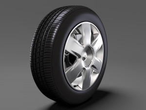 renault kangoo wheel 2017 3D Model