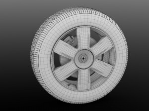 renault kangoo wheel 2017 3D Model