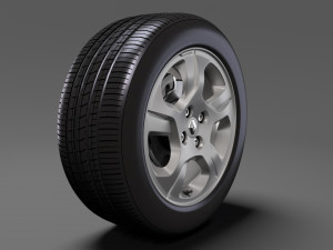 renault logan wheel 2017 Modelo 3D