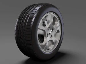 renault logan wheel 2017 3D Model