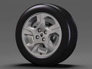 renault logan wheel 2017 Modelo 3D