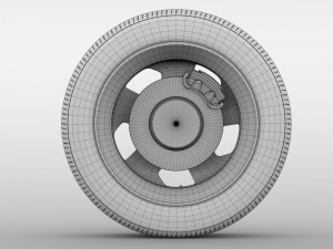 renault logan wheel 2017 Modelo 3D
