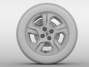 renault logan wheel 2017 Modelo 3D