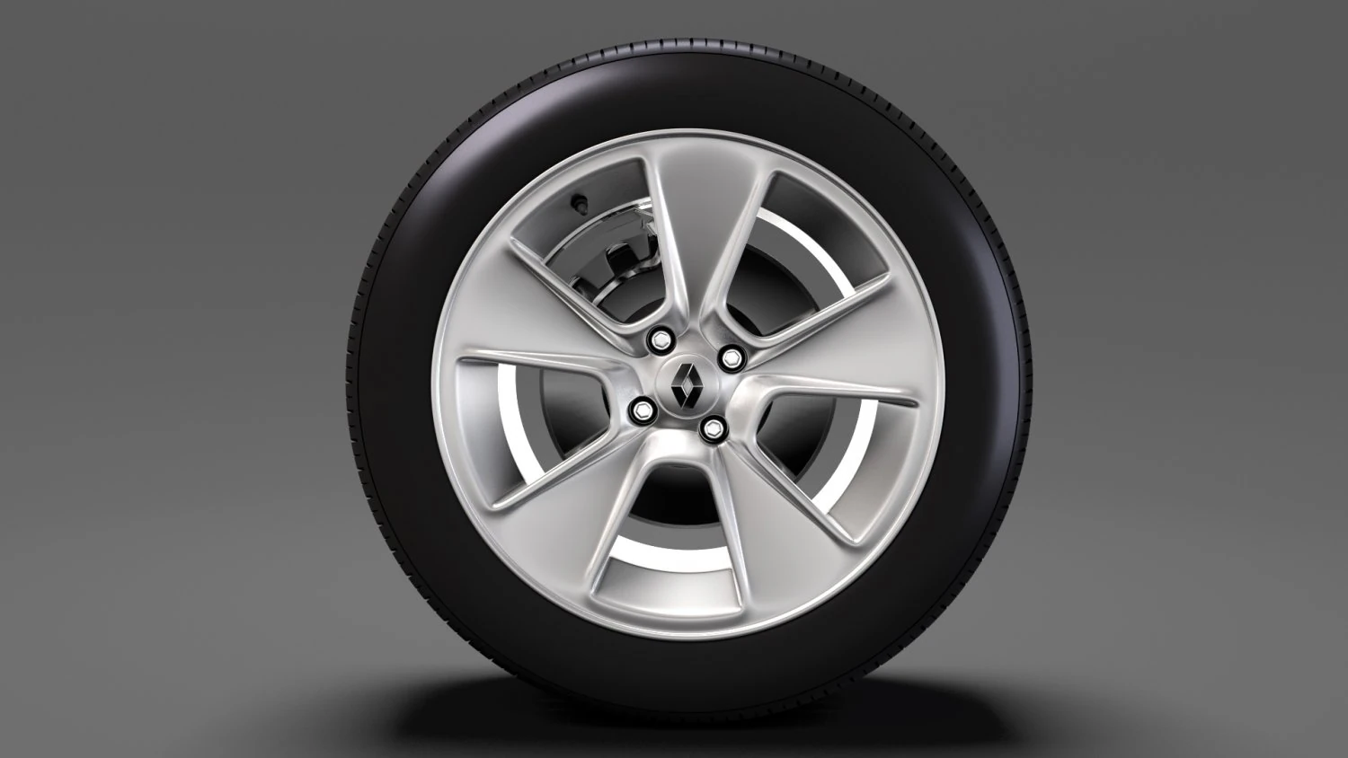 renault sandero wheel 2016 3D Model .c4d .max .obj .3ds .fbx .stl .blend 