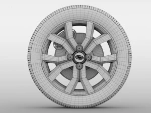 subaru justy rs wheel 2017 3D Model