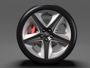 toyota prius 2017 wheel 3D Model