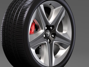 toyota prius 2017 wheel 3D Модель