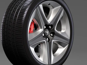 toyota prius 2017 wheel 3D Model