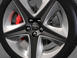 toyota prius 2017 wheel 3D Модель