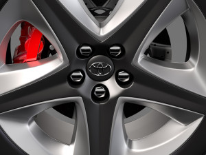 toyota prius 2017 wheel 3D Модель