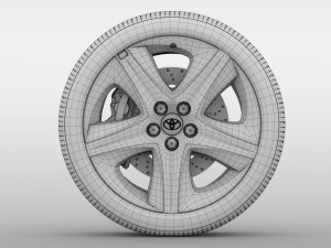 toyota prius 2017 wheel 3D Модель