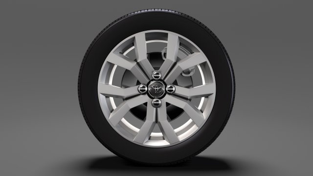 toyota tank wheel 2017 3D Model .c4d .max .obj .3ds .fbx .stl .blend