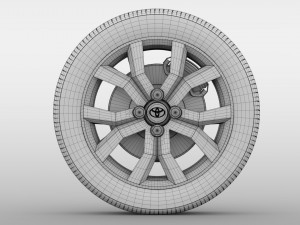 toyota tank wheel 2017 3D Model