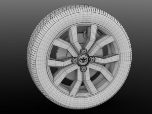 toyota tank wheel 2017 3D Model