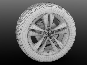 vauxhall combo tour wheel 2017 3D Model