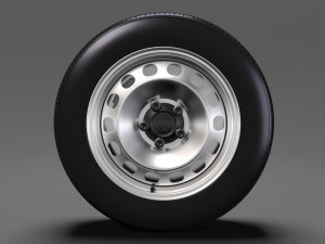 volkswagen caddy panel van wheel 2017 3D Model