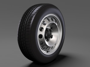 volkswagen caddy panel van wheel 2017 3D 모델