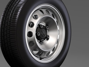 volkswagen caddy panel van wheel 2017 3D 모델