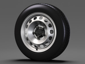 volkswagen caddy panel van wheel 2017 3D 모델