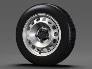 volkswagen caddy panel van wheel 2017 3D Model
