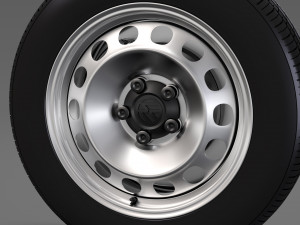 volkswagen caddy panel van wheel 2017 3D 모델