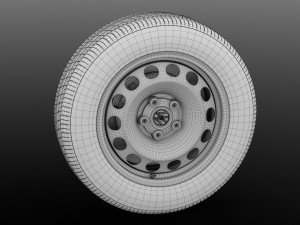 volkswagen caddy panel van wheel 2017 3D 모델
