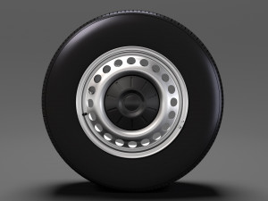 volkswagen transporter van t6 wheel 2017 3D Model