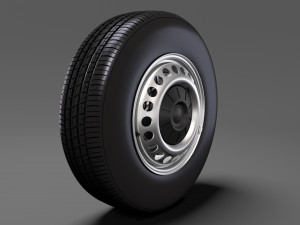 volkswagen transporter van t6 wheel 2017 3D Модель