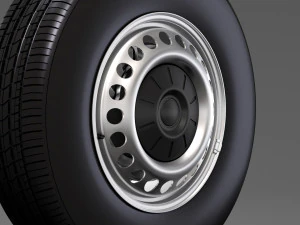 volkswagen transporter van t6 wheel 2017 3D Model