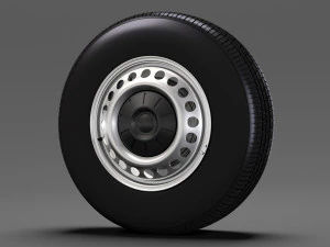 volkswagen transporter van t6 wheel 2017 3D Model
