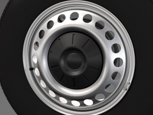 volkswagen transporter van t6 wheel 2017 3D Модель