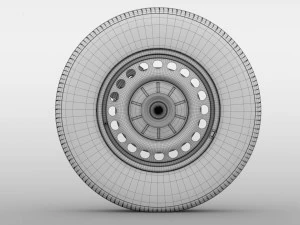 volkswagen transporter van t6 wheel 2017 3D Model