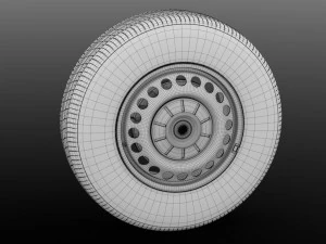 volkswagen transporter van t6 wheel 2017 3D Model