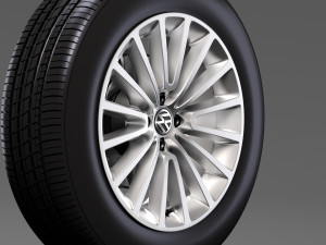 volkswagen up wheel 2017 Modello 3D