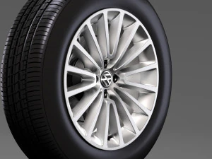 volkswagen up wheel 2017 3D Model