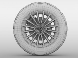 volkswagen up wheel 2017 Modello 3D
