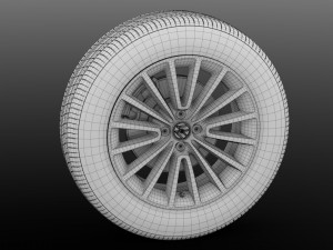 volkswagen up wheel 2017 Modello 3D