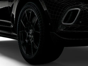 aston martin dbx q 2021 wheel 3D Model