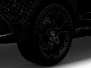 aston martin dbx q 2021 wheel 3D 모델
