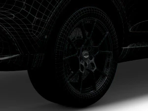aston martin dbx q 2021 wheel 3D Model