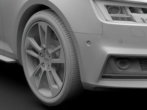 audi a4 l 45 tfsi quattro s line b9 2016 wheel Modelo 3D