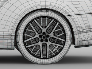 bentley continental gt continental 24 2018 wheel 3D Model