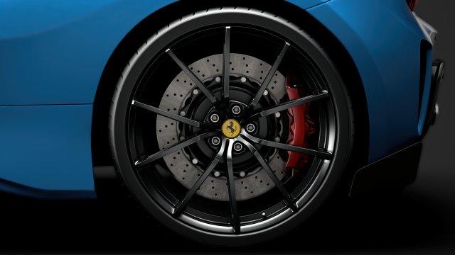 ferarri gtb 488 pista 2020 wheel Modelo 3D .c4d .max .obj .3ds .fbx .stl .blend 