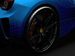 ferarri gtb 488 pista 2020 wheel Modelo 3D