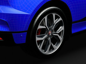 jaguar i pace ev400 adw hse 2019 wheel 3D 模型