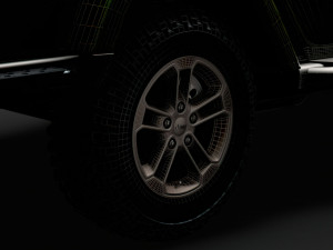 jeep gladiator 75th anniversary 2018 wheel 3D 모델