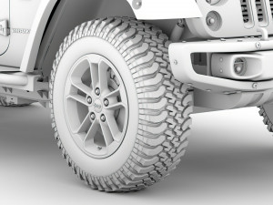 jeep gladiator 75th anniversary 2018 wheel 3D 모델