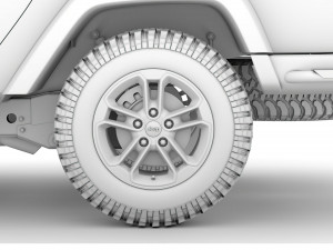 jeep gladiator 75th anniversary 2018 wheel 3D 모델